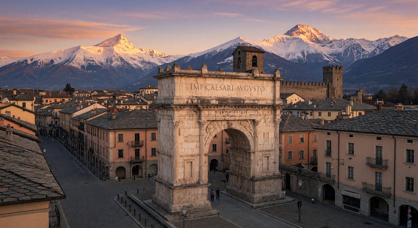 Urlaub im Aostatal – Courmayeur mit Mont Blanc und Gran Paradiso im Hintergrund | Travelviser