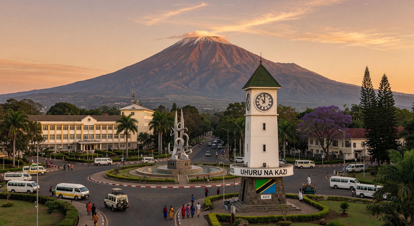 Urlaub in Arusha – Blick auf Mount Meru und die Savanne | Travelviser