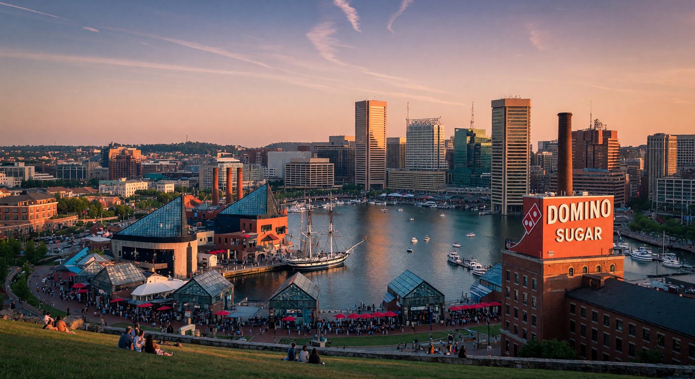 Urlaub in Baltimore – Inner Harbor bei Sonnenuntergang | Travelviser