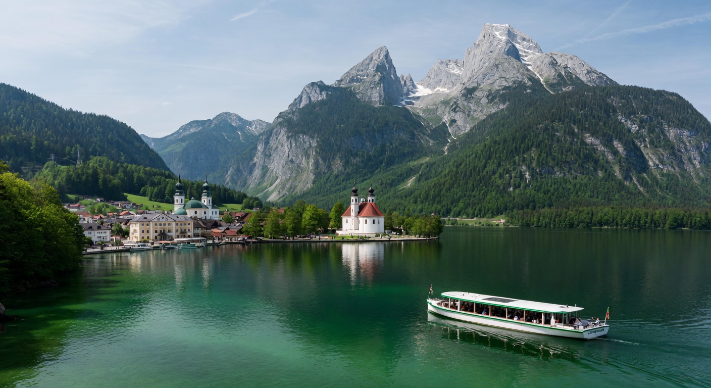 Urlaub in Berchtesgaden – Königssee mit Watzmann-Spiegelung und elektrischem Ausflugsboot | Travelviser