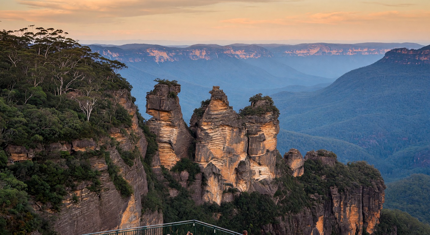 Urlaub in Blue Mountains – Drei-Schwestern-Felsen und Eukalyptuswald | Travelviser