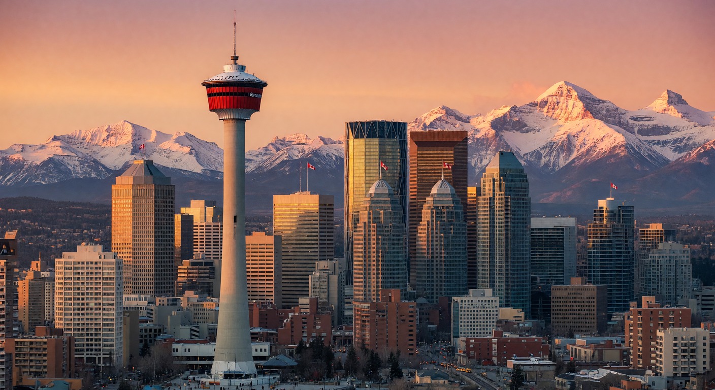 Urlaub in Calgary – Calgary Tower mit Rocky-Mountain-Panorama und Bow River | Travelviser