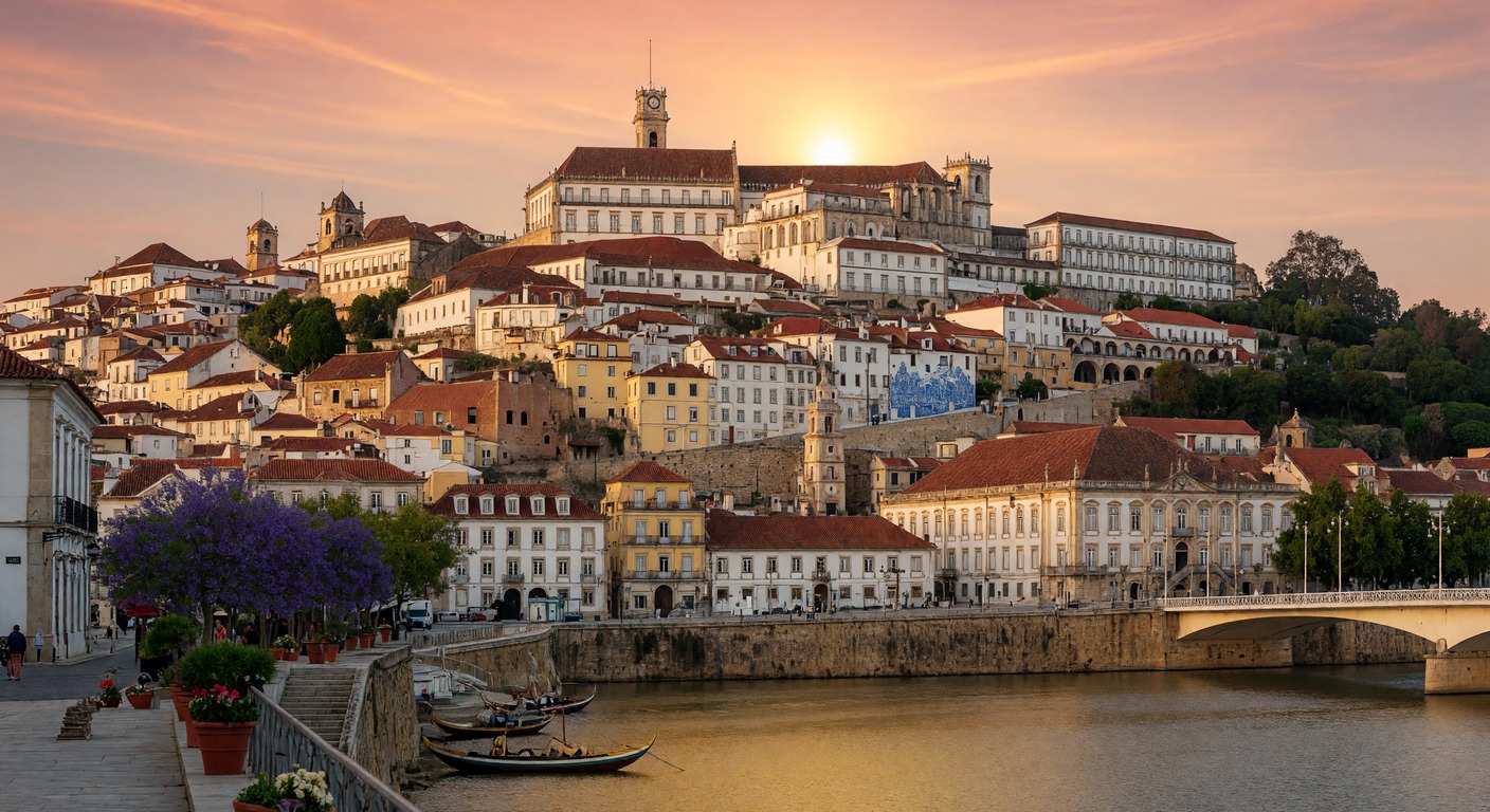 Urlaub in Coimbra – Blick auf die Universität und den Fluss Mondego | Travelviser