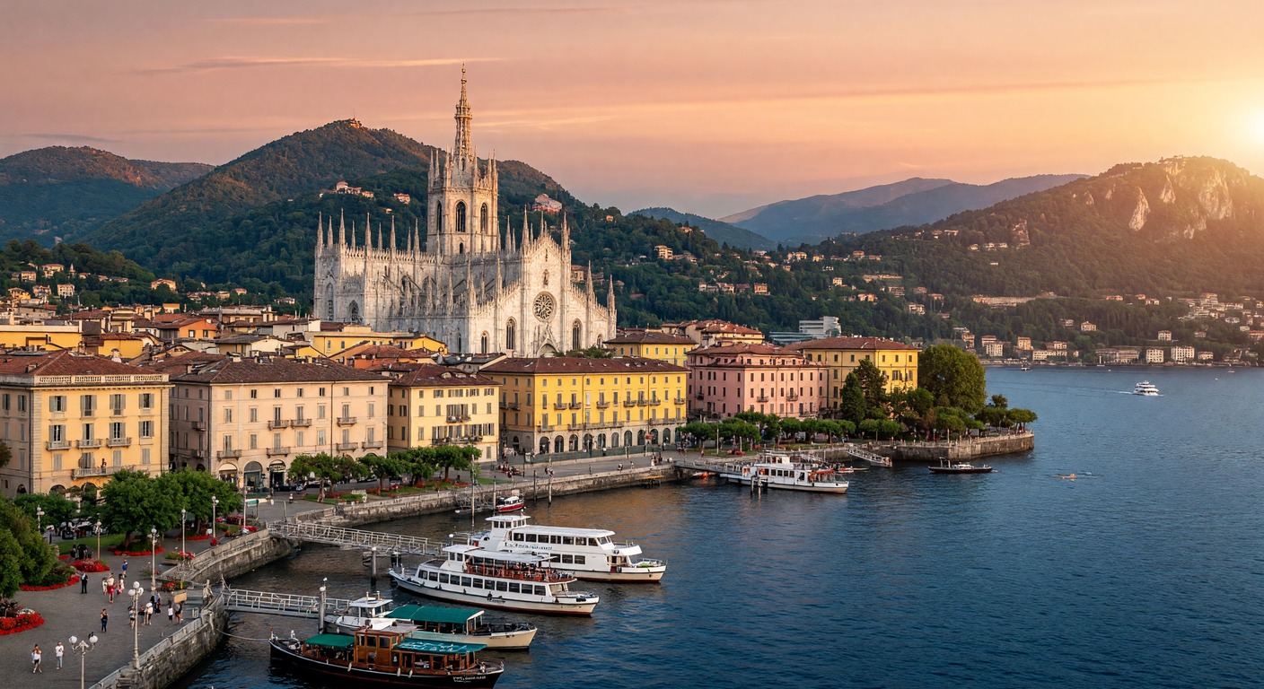 Urlaub in Como – Blick auf den Comer See mit Villen | Travelviser