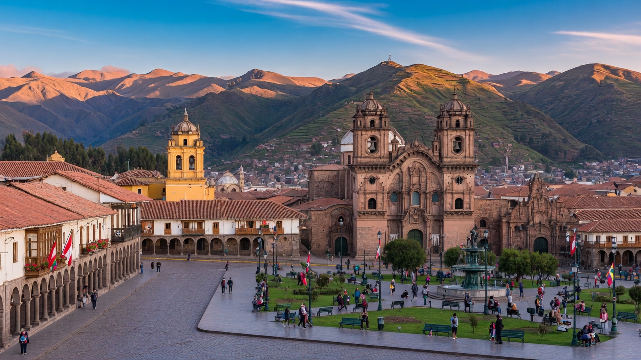 Urlaub in Cusco – Plaza de Armas mit Kolonialbauten und Andenhimmel | Travelviser