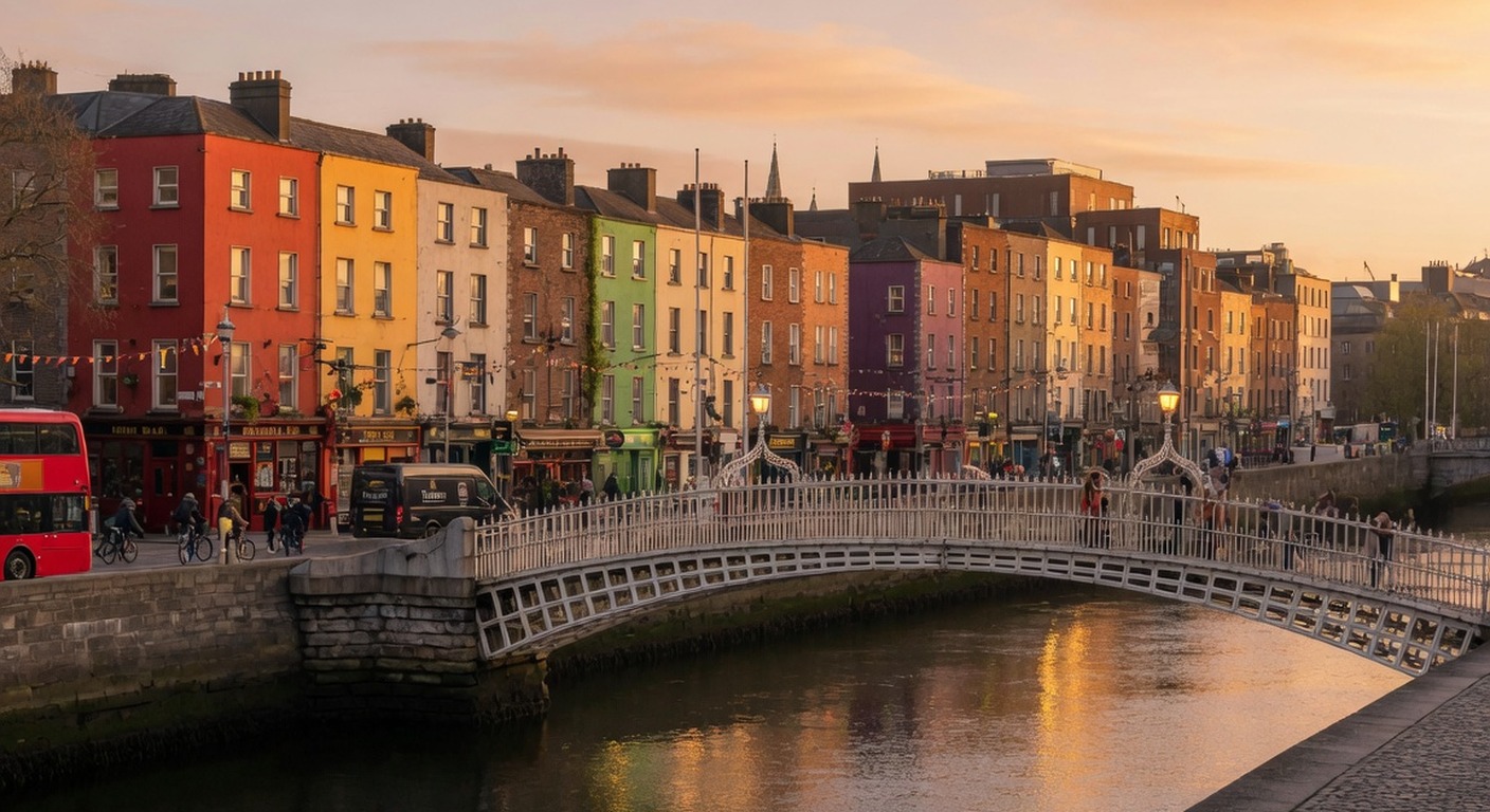 Urlaub in Dublin – Temple Bar Viertel bei Nacht | Travelviser