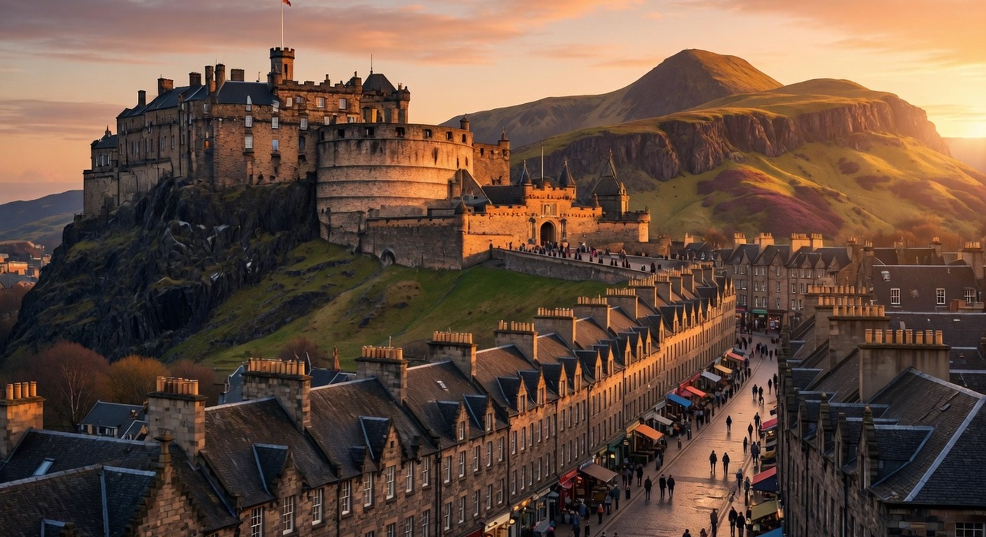 Urlaub in Edinburgh – Edinburgh Castle über der Altstadt | Travelviser