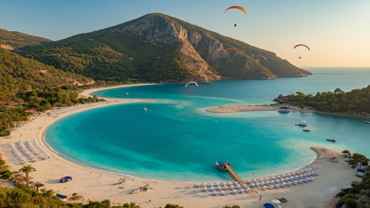 Urlaub in Fethiye – Ölüdeniz-Lagune mit türkisblauem Wasser und weißem Sandstrand | Travelviser