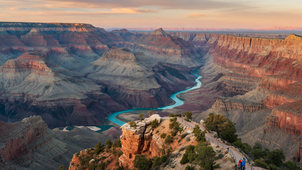 Urlaub im Grand Canyon – South Rim bei Sonnenuntergang über der Colorado-Schlucht | Travelviser