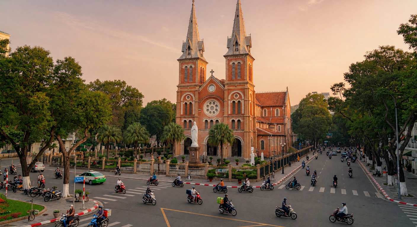 Urlaub in Ho-Chi-Minh-Stadt – Skyline mit Bitexco Tower und Kolonialarchitektur | Travelviser