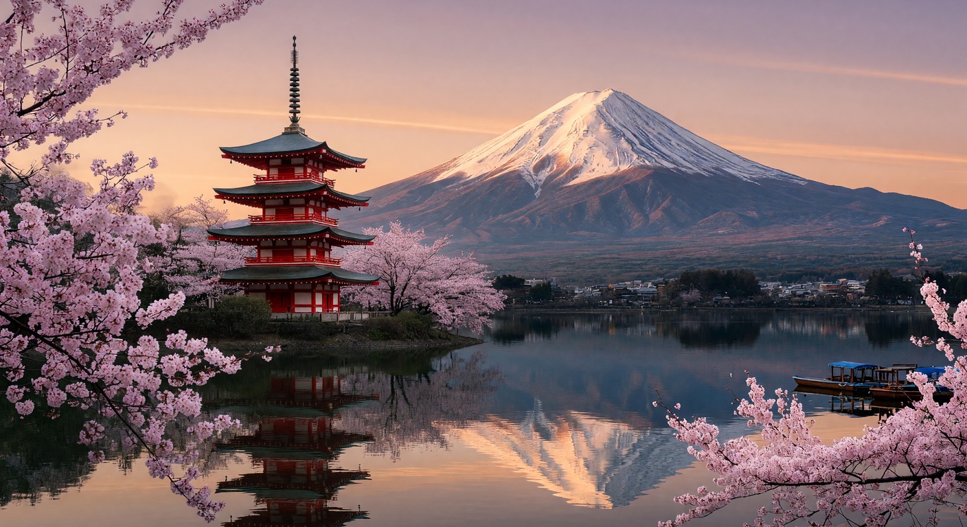 Urlaub in Japan – Fushimi Inari-Torii in Kyoto mit Kirschblüten | Travelviser