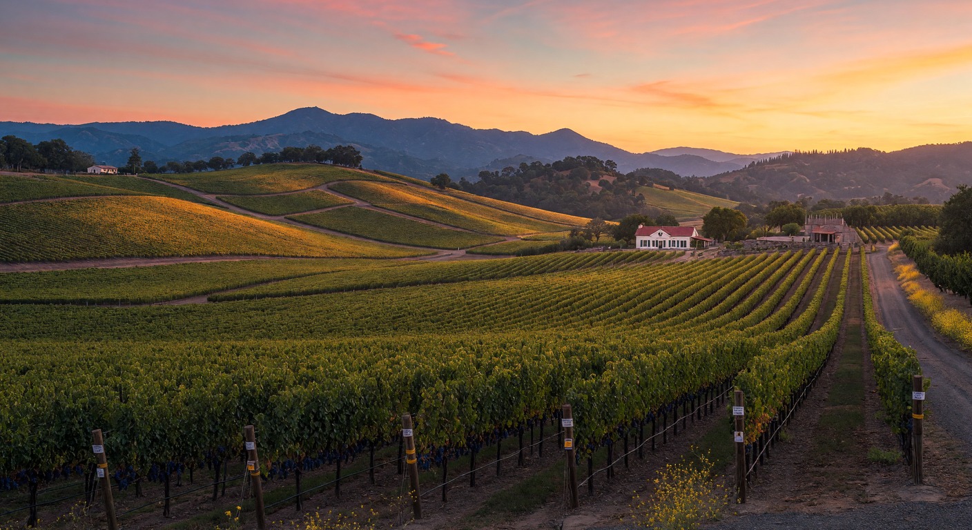 Urlaub in Napa Valley – Weinberge bei Sonnenuntergang in Kalifornien | Travelviser