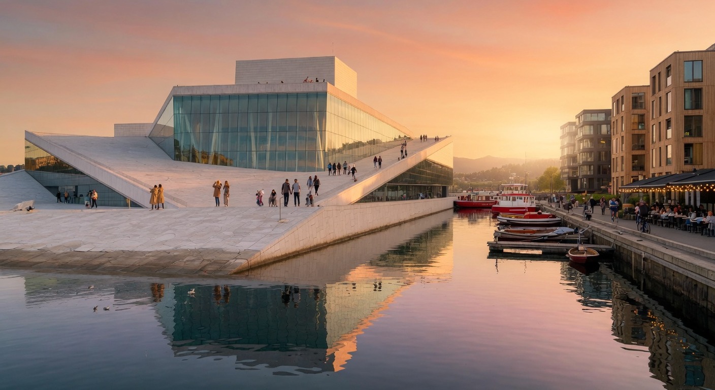 Urlaub in Oslo – Blick auf den Oslofjord mit Opernhaus | Travelviser