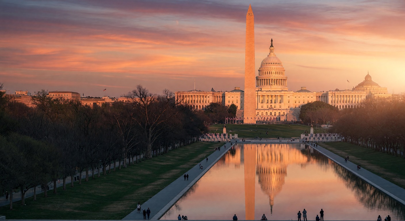 Urlaub in Washington D.C. – National Mall mit Capitol und Washington Monument | Travelviser