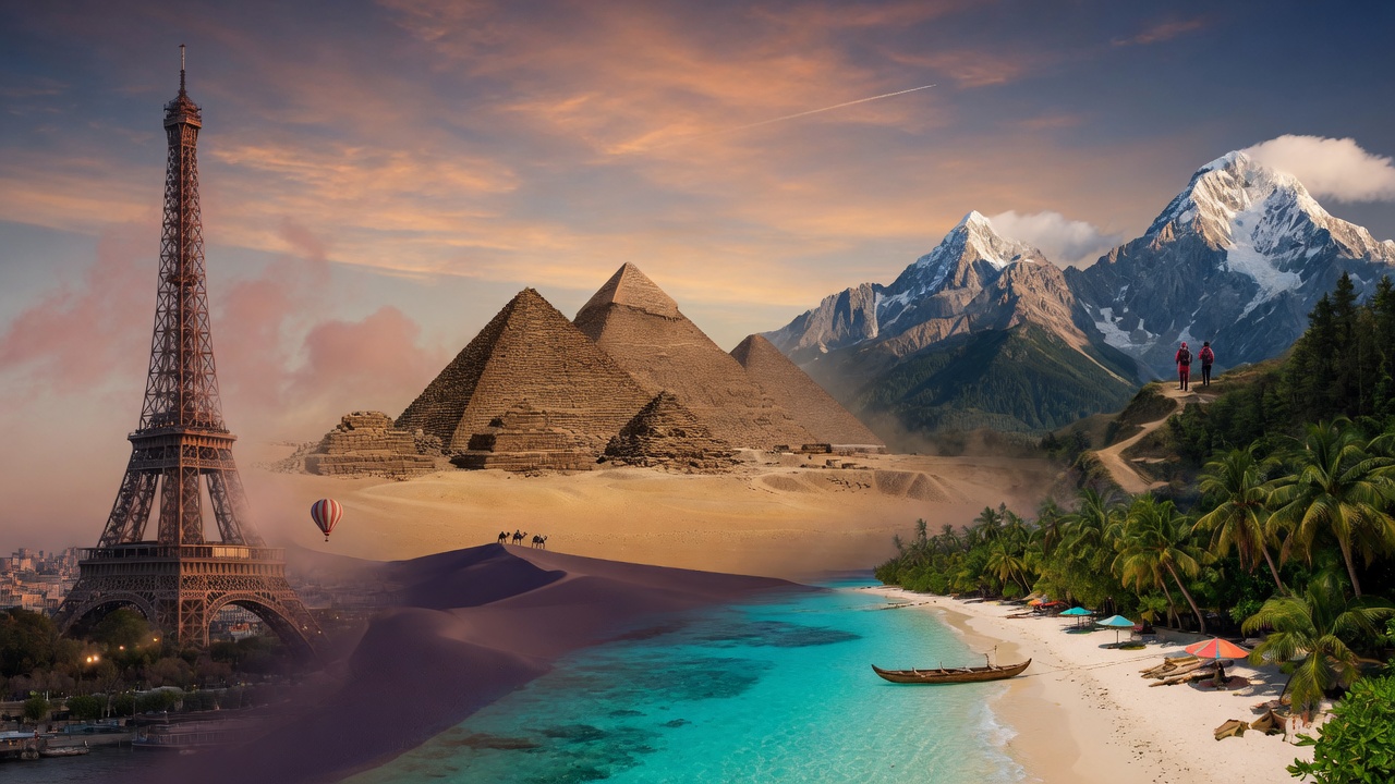 Weltreise – Backpacker mit Blick auf Tempelanlage in Südostasien | Travelviser